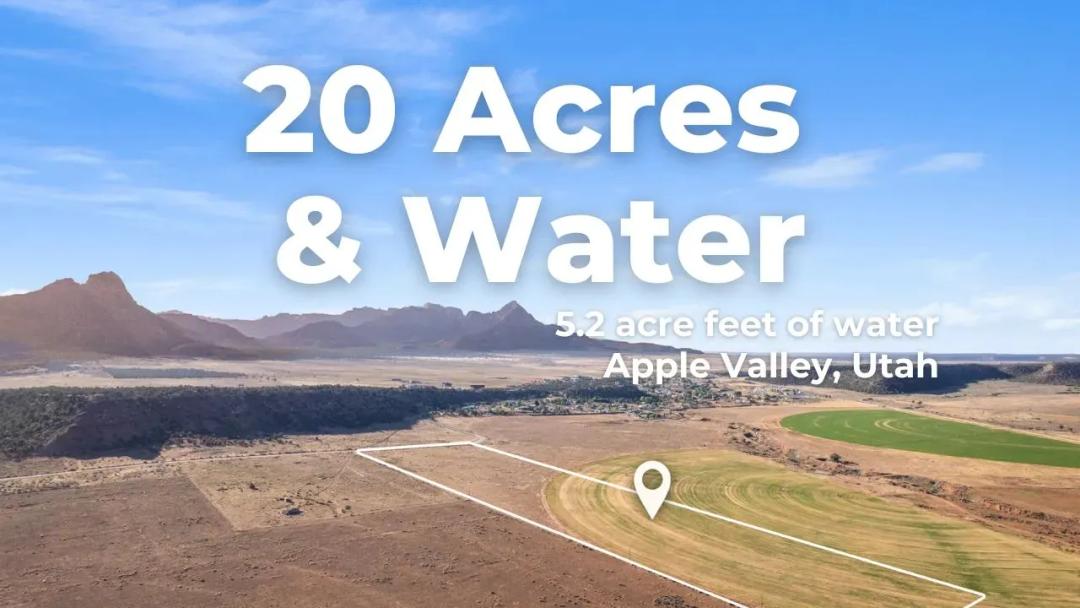 20 Acres and 5.2 acre feet of Water 