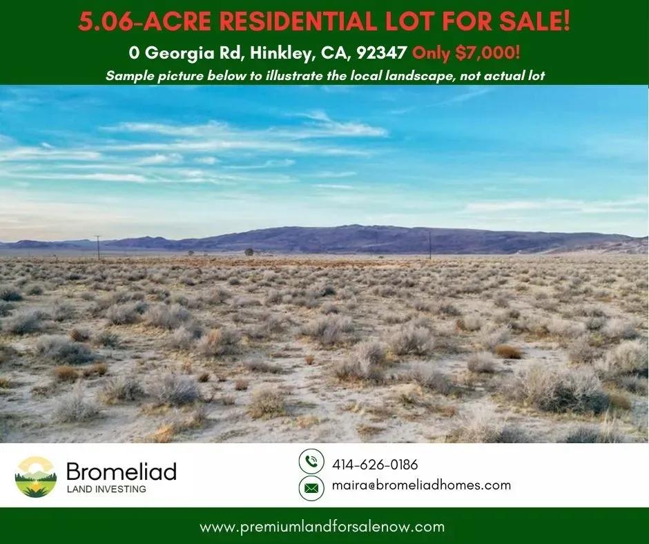 Wild & Open Desert – 5.06 Acres in Hinkley, CA
