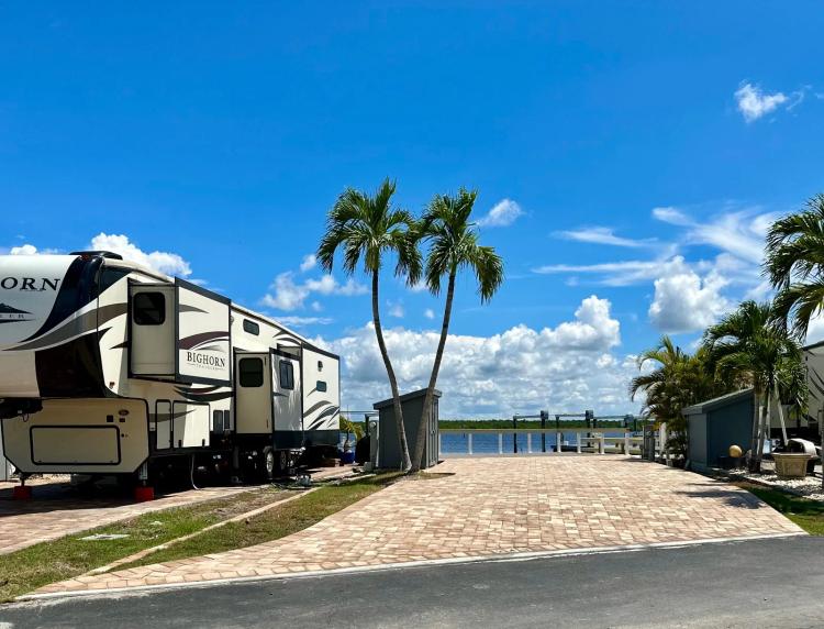 Waterfront RV Lot Boasting Views Boat Lift &amp;Deck Outdoor Resorts