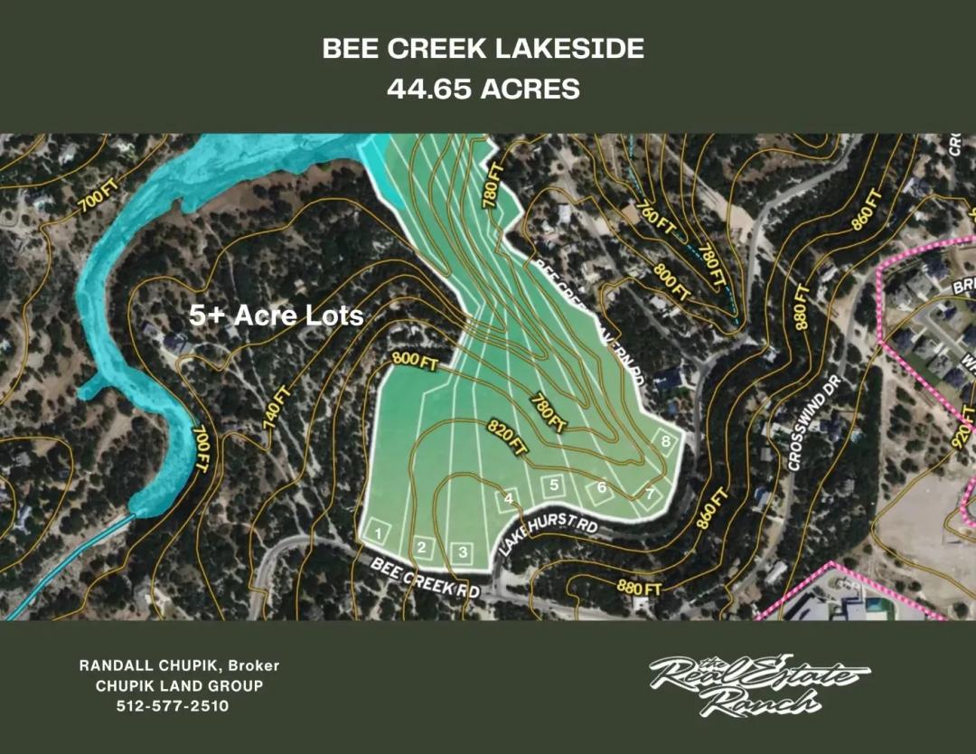 8 - 5 acre + Lots / Bee Creek Lakeside