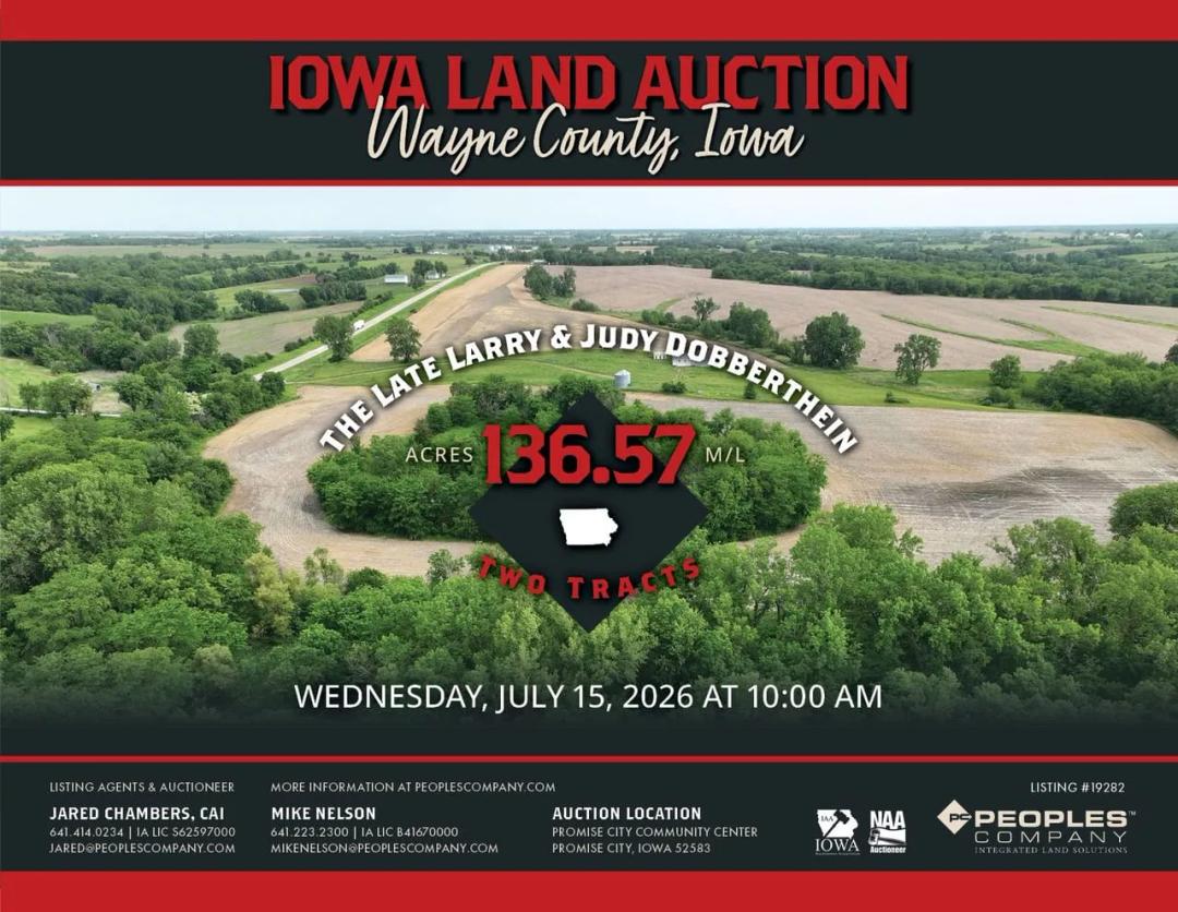 Listing #19282 - 136.57 acres in Wayne County, IA
