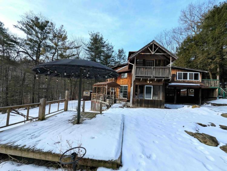 Secluded Cabin on 15 Wooded Acres with Stream in Bath NY 7645 Hickory Hill Rd