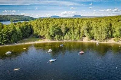 Chalet Style Cedar Log Home On Moosehead Lake