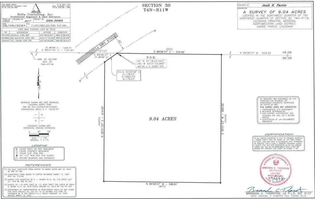 9-Acres Sabine Parish Hwy 473