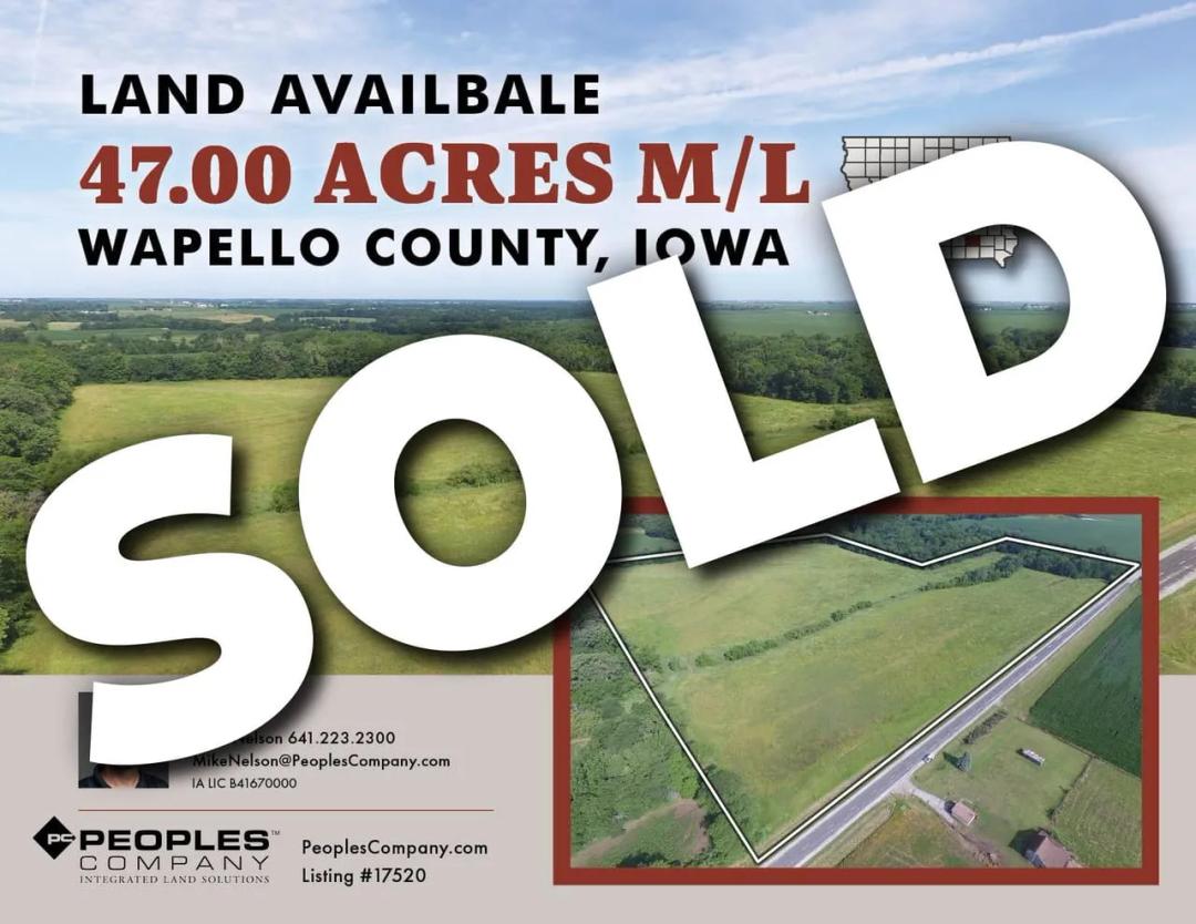 Listing #17520 - 47.00 acres in Wapello County, IA