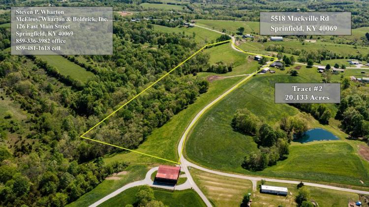 Beautiful 20.133 acre farm: woods/creek, great home site &amp; barn.