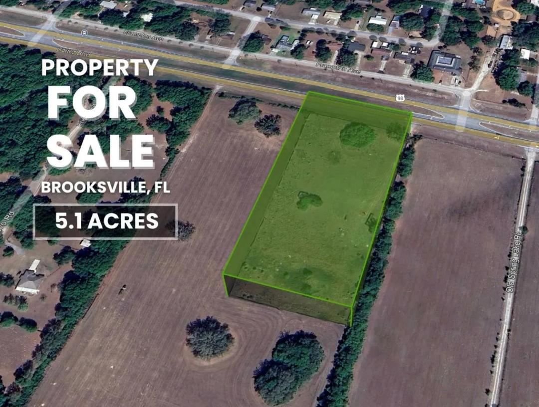 Prime 5.1-Acre Buildable AG Parcel on SR-50 - Utilities, Fenced