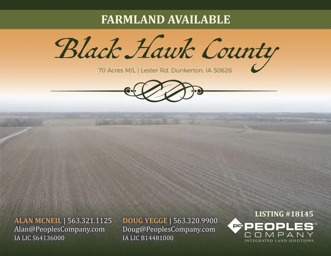Listing #18145 - 70.00 acres in Black Hawk County, IA