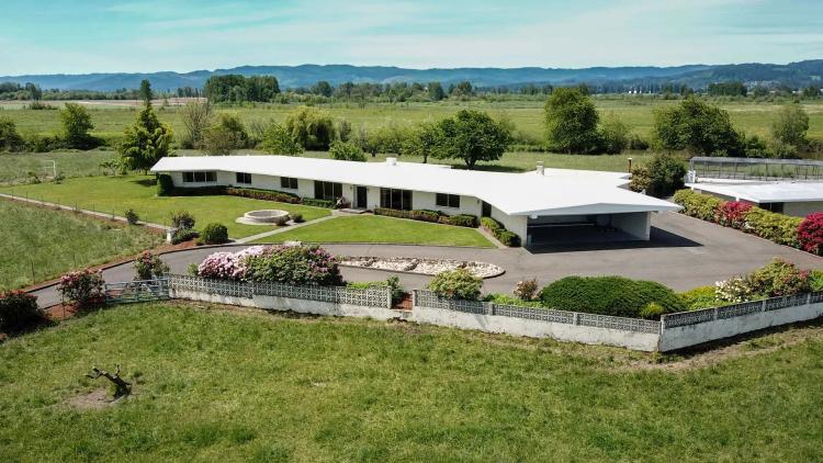 Mid-Century Modern Home on 129 +/- Acres - Scappoose, Oregon