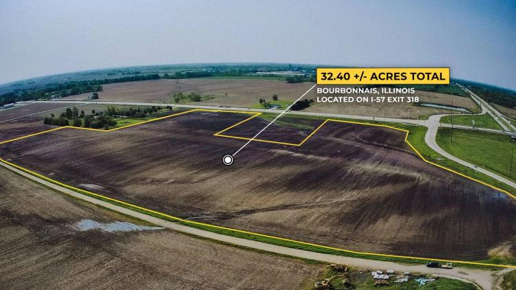 32+/- Acres in Bourbonnais, IL on I-57 Exit 318