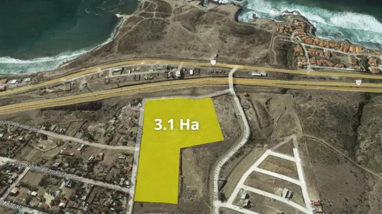 Land For Sale Of 7.66 Acres, Primo Tapia, P. de Rosarito, B.C.