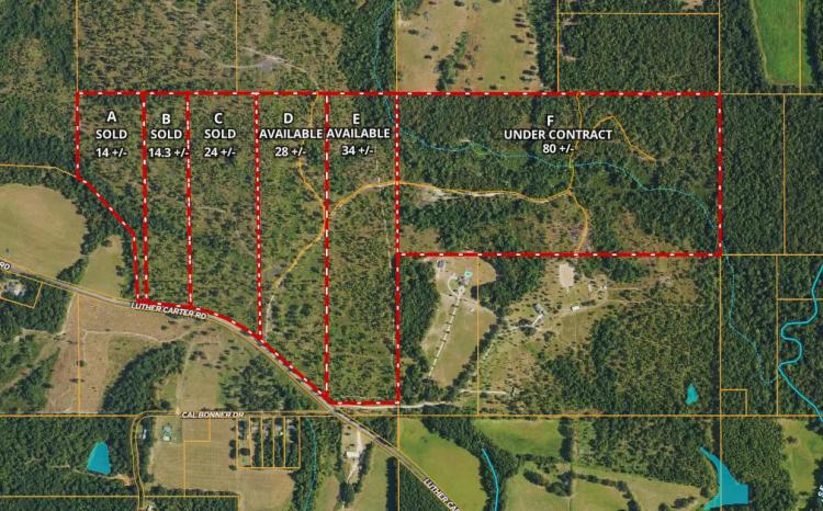 Parcel E 115+/- Acres Luther Carter Road, Forrest County, MS (Petal, MS Area)