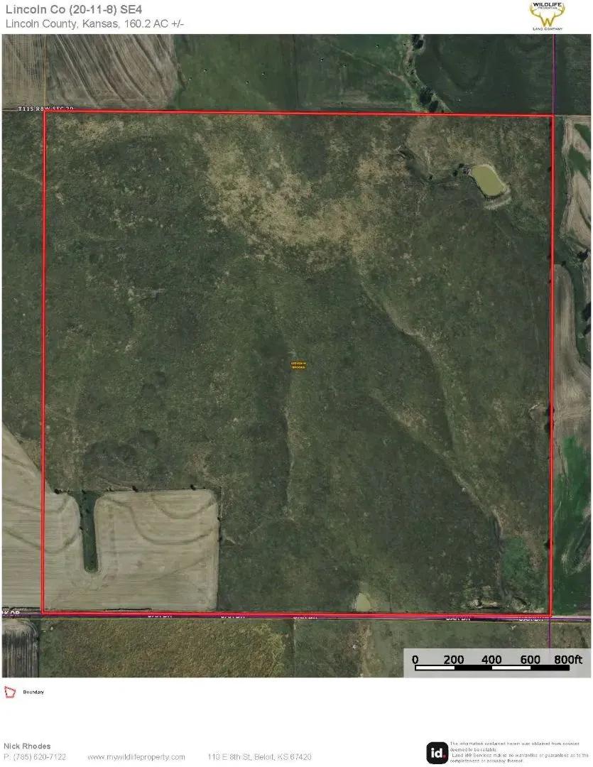 Lincoln County, KS Land For Sale | (20-11-8W) SE4 – 160 Acres