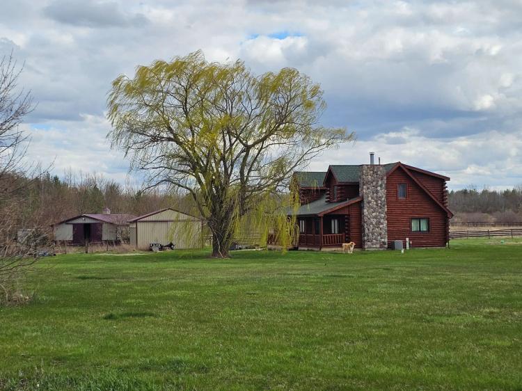 Coming Soon - 10 Acres + Log Home & Outbuildings!