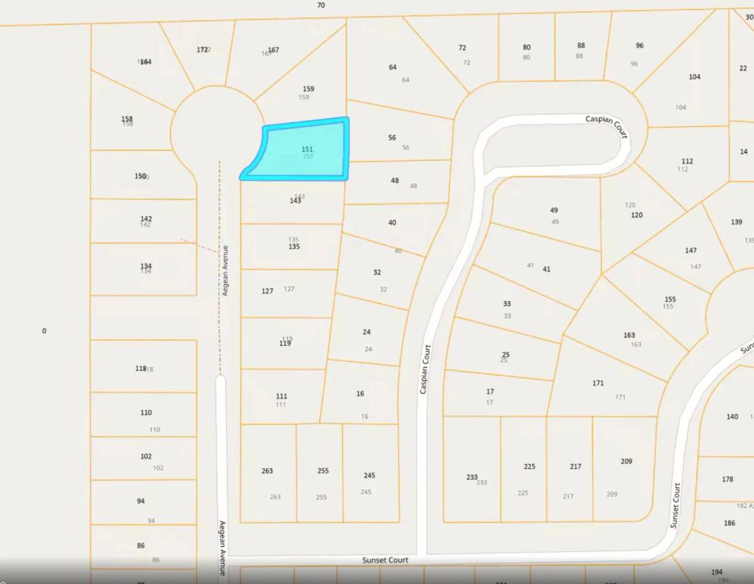 0.14 Acres at 151 Aegean Ave