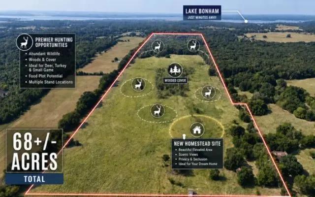 68± Acres Near Lake Bonham | Bonham, Texas