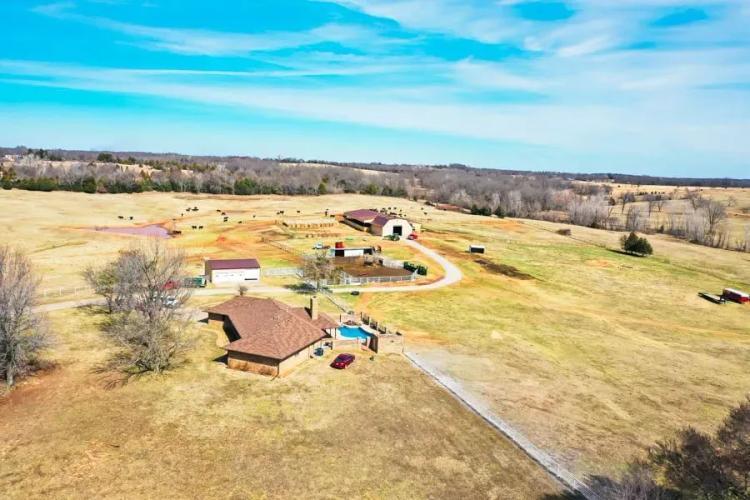 Auction 4/11 at 1pm! 160± Acres with Home, Horse Stalls, Covered Riding Arena, and more!