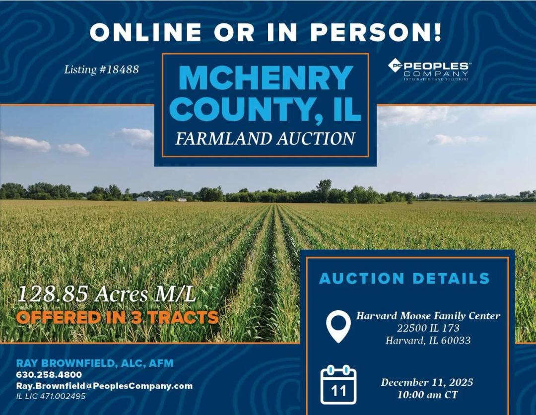 Listing #18488 - 128.85 acres in McHenry County, IL