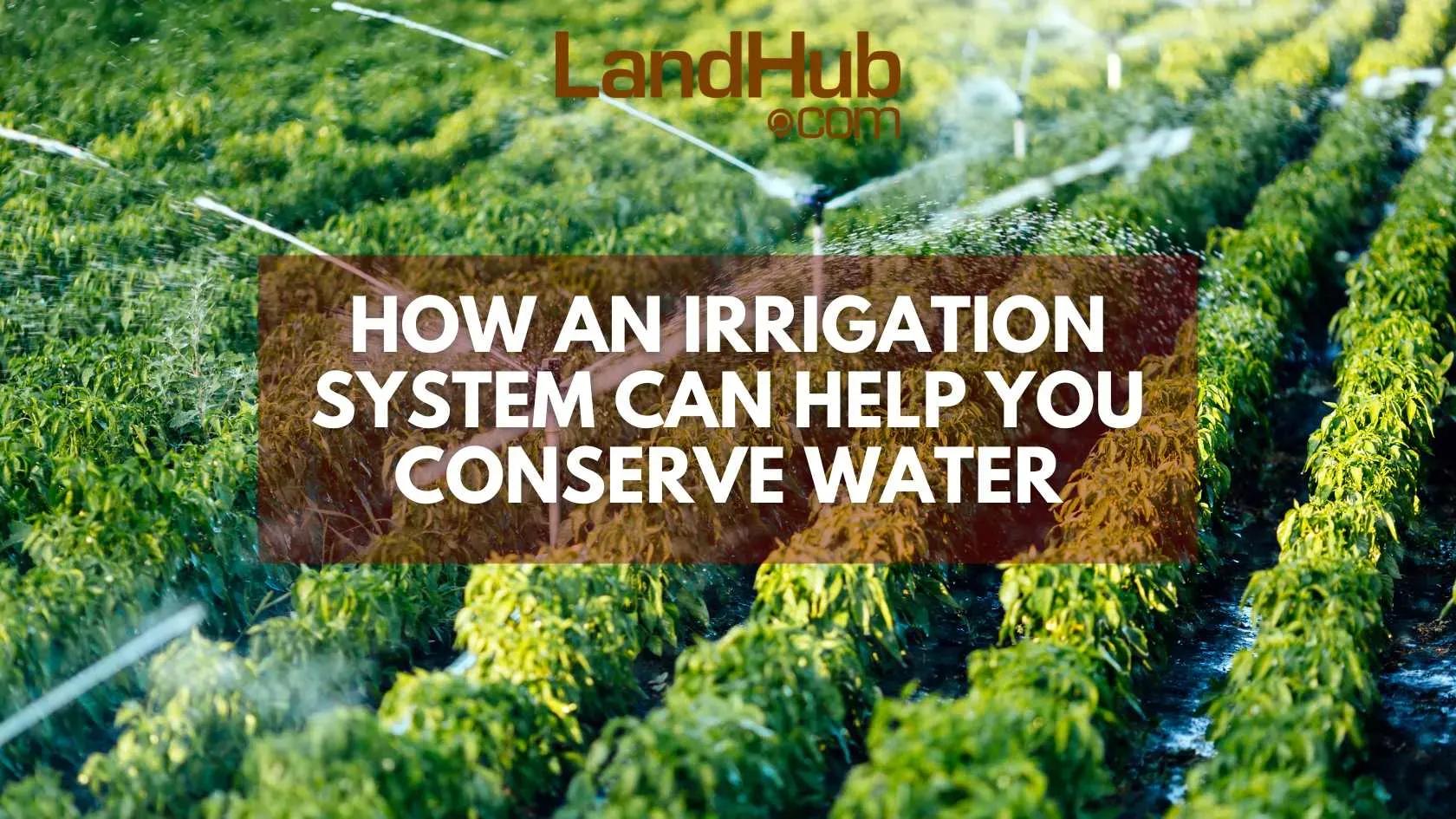 how an irrigation system can help you conserve water