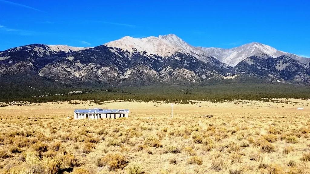 Near the base of the Sangre de Cristo Mountains * Camp * RV * Build * Elk Antelope Wild Horses