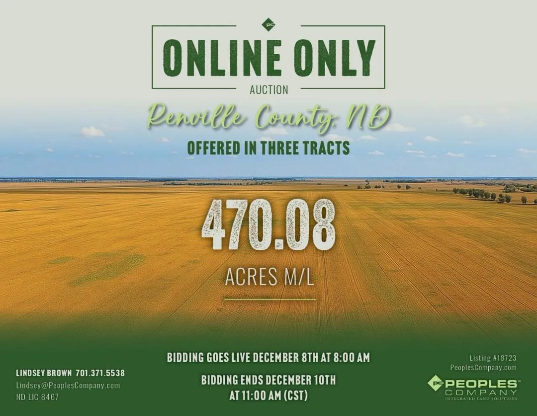 Listing #18723 - 470.08 acres in Renville County, ND