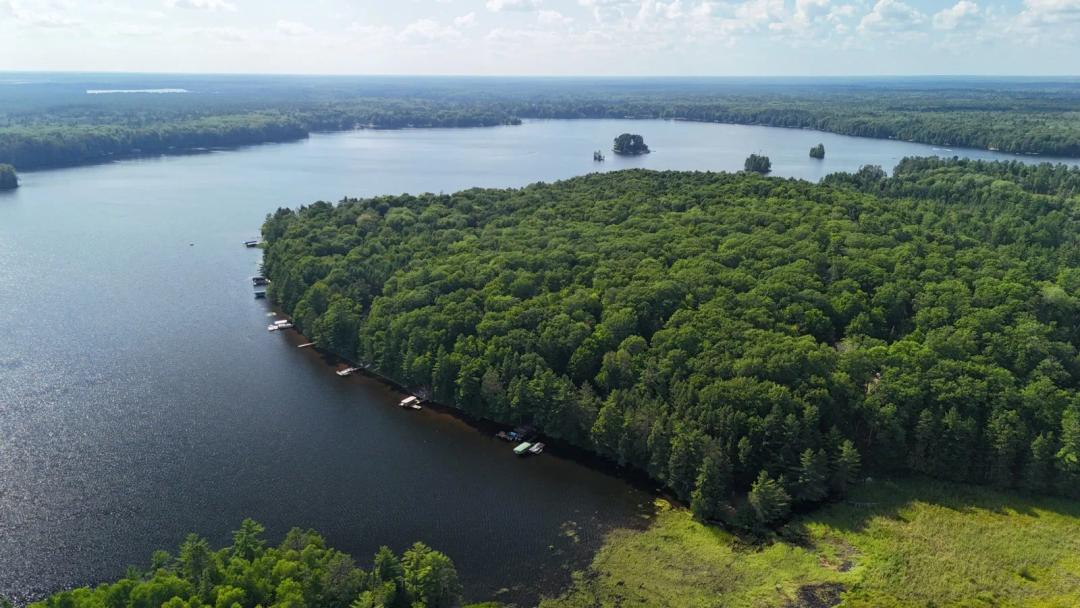 ISLAND LAKE MANITOWISH WATERS CHAIN 2.63 ACRE LOT WITH 310 FEET!