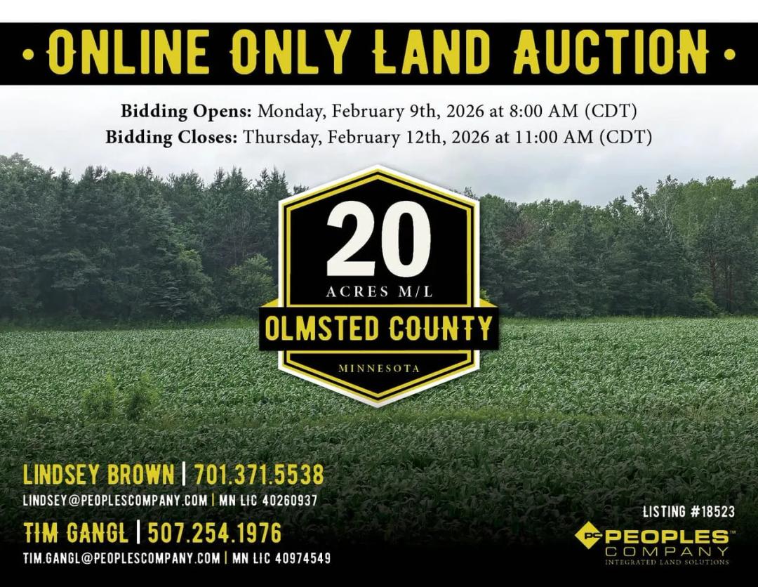 Listing #18523 - 20.00 acres in Olmsted County, MN