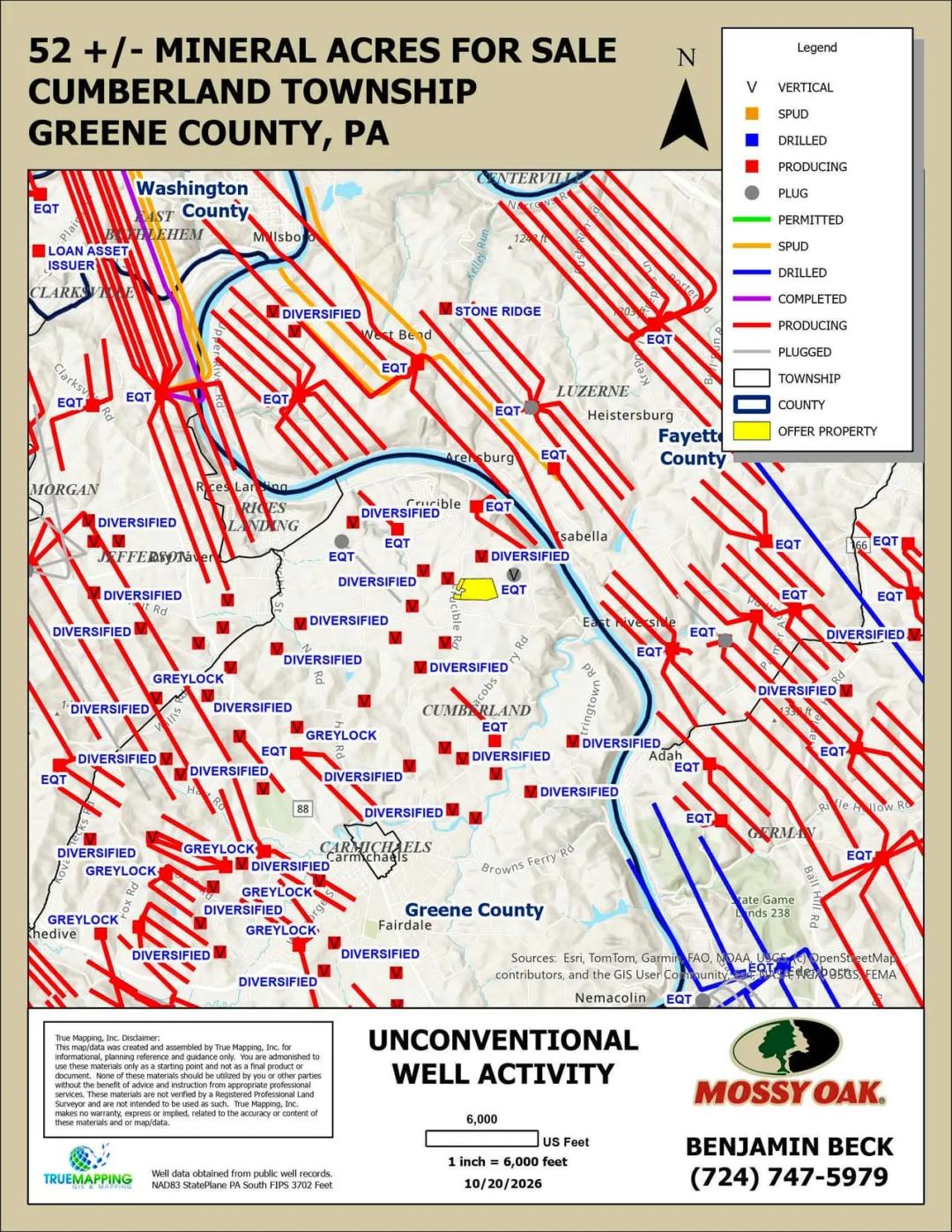 Greene County – 52+/- Acres of Unleased Oil, Gas & Mineral Rights