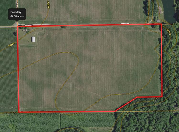 ONLINE ONLY AUCTION - 64.88 ACRES / 497 17TH RD BOURBON, IN 46504 / TILLABLE / LAND FOR SALE