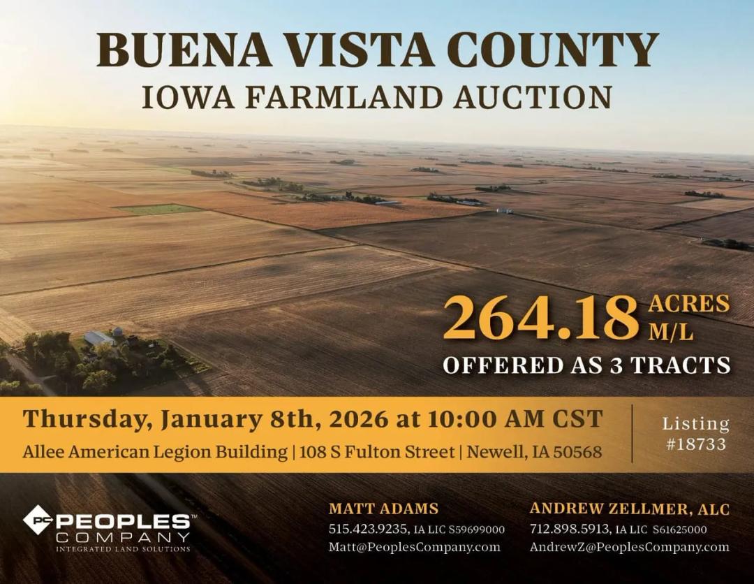 Listing #18733 - 264.18 acres in Buena Vista County, IA