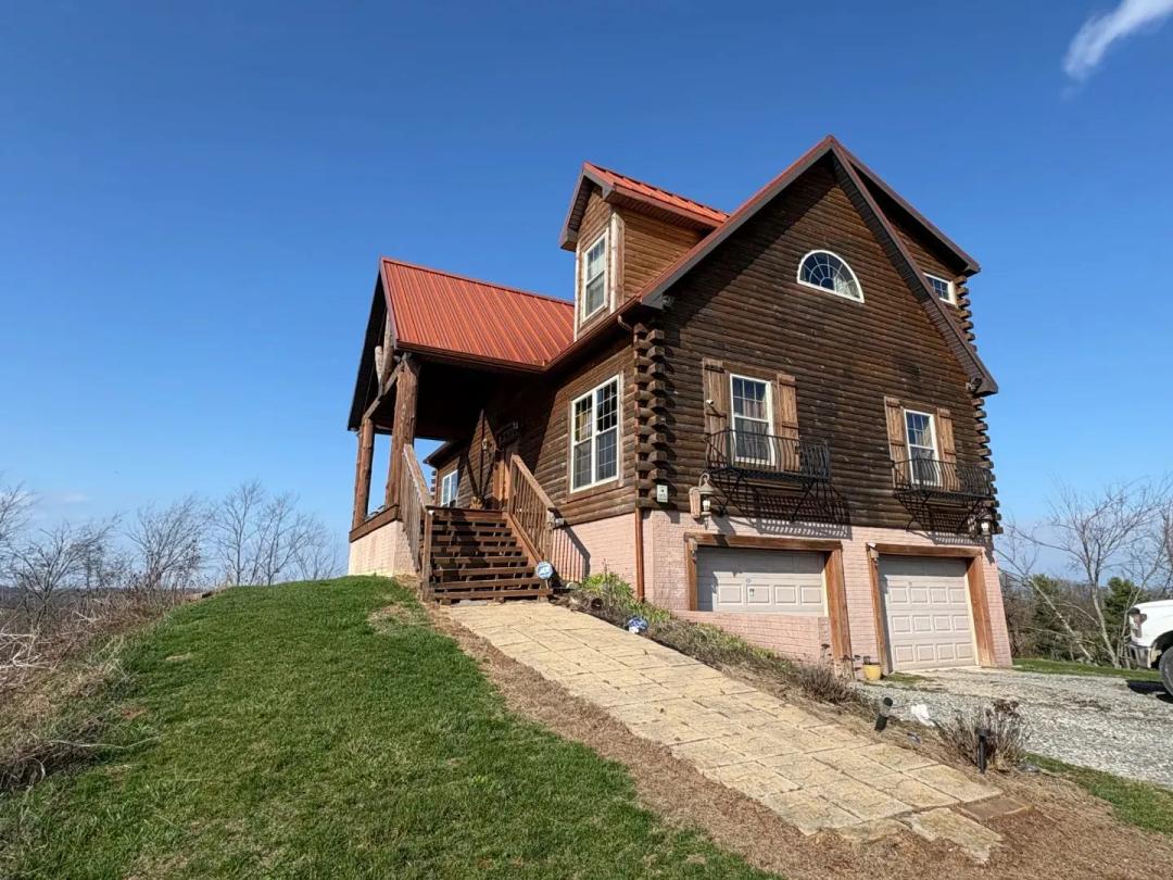 3.65-Acre Custom Ohio Log Home in Monroe County for Sale