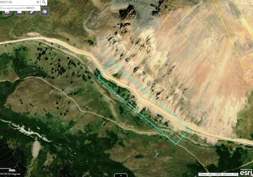 Surrounded by Government lands * Colorado patented mining claim