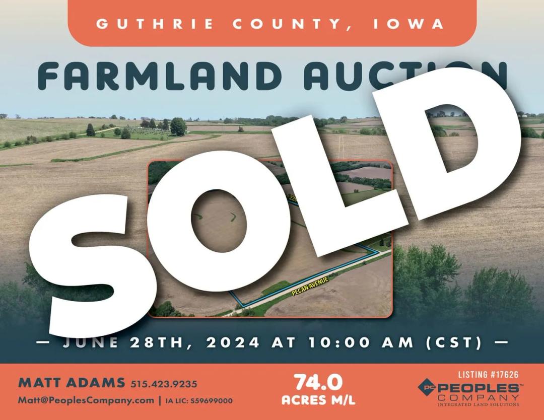 Listing #17626 - 74.00 acres in Guthrie County, IA