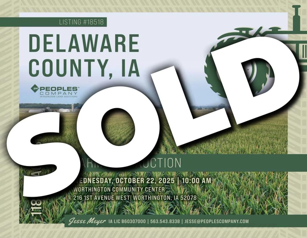 Listing #18518 - 118.35 acres in Delaware County, IA