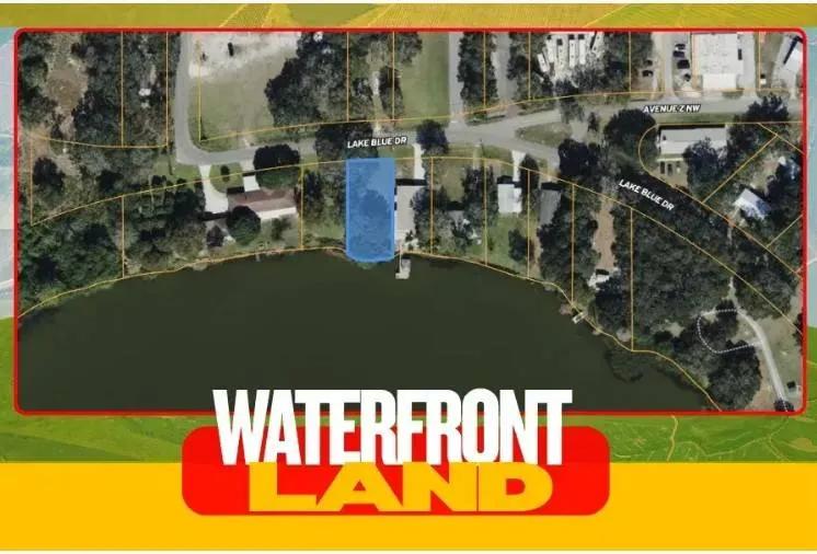 Direct Lakefront Lot on Lake Blue in Winter Haven, Florida