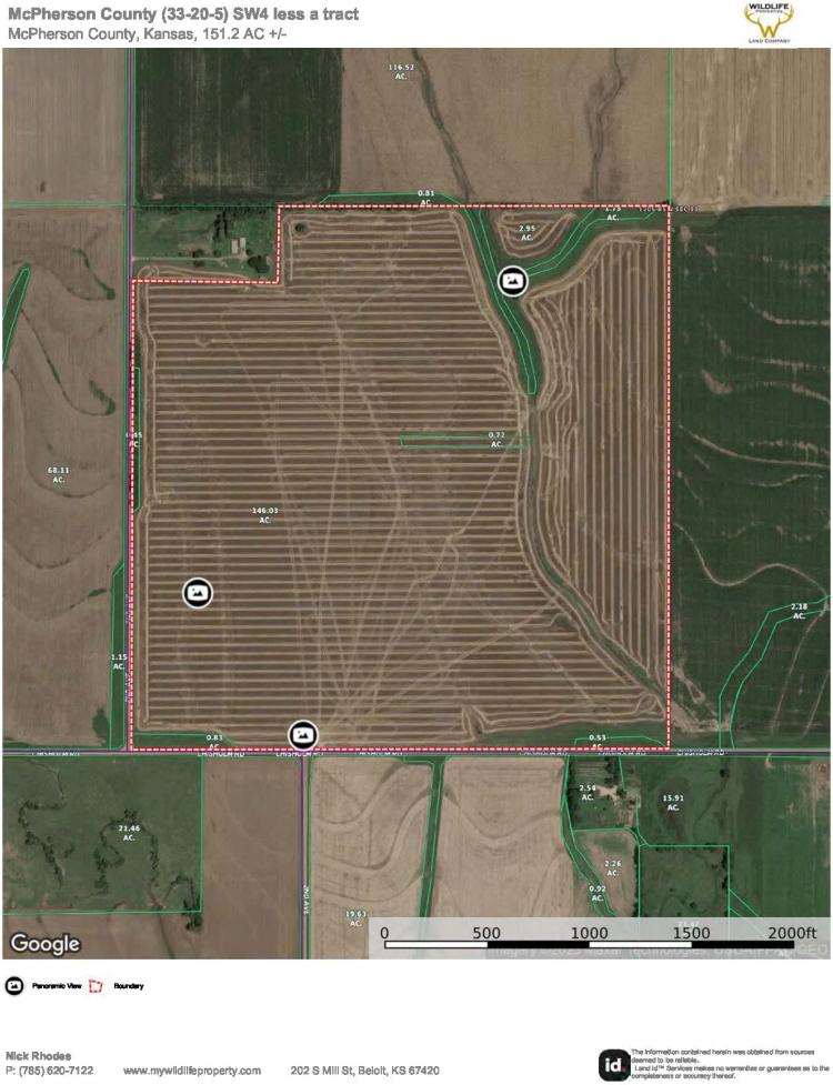Prime McPherson County, KS Land For Sale (33-T20-R05) Southwest Quarter