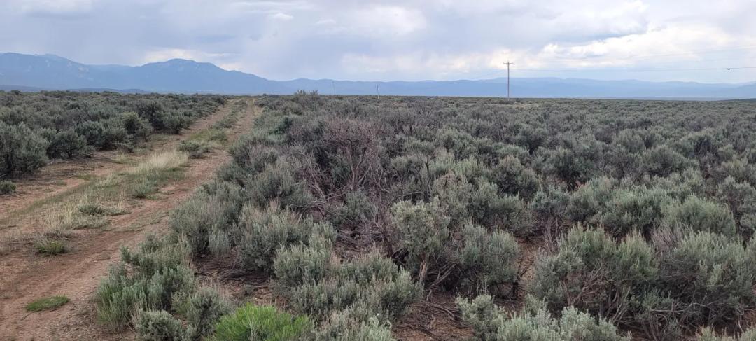 28 miles west of Taos - 1/2 acre scenic distant mountain views. Camp RV Build