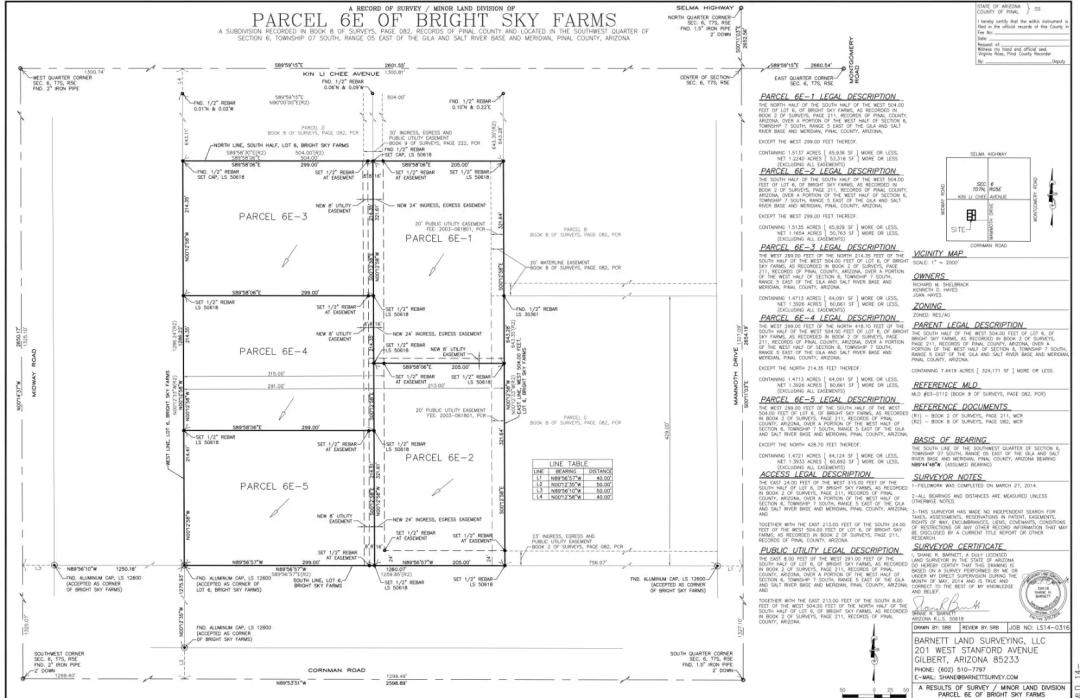 Pinal County, AZ - 7.44 Acre Land Development - 5 Lots