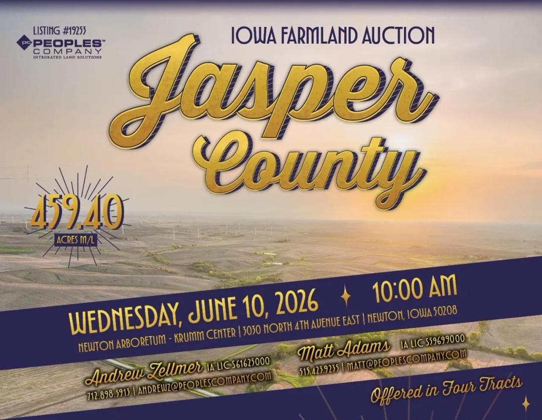 Listing #19253 - 459.40 acres in Jasper County, IA