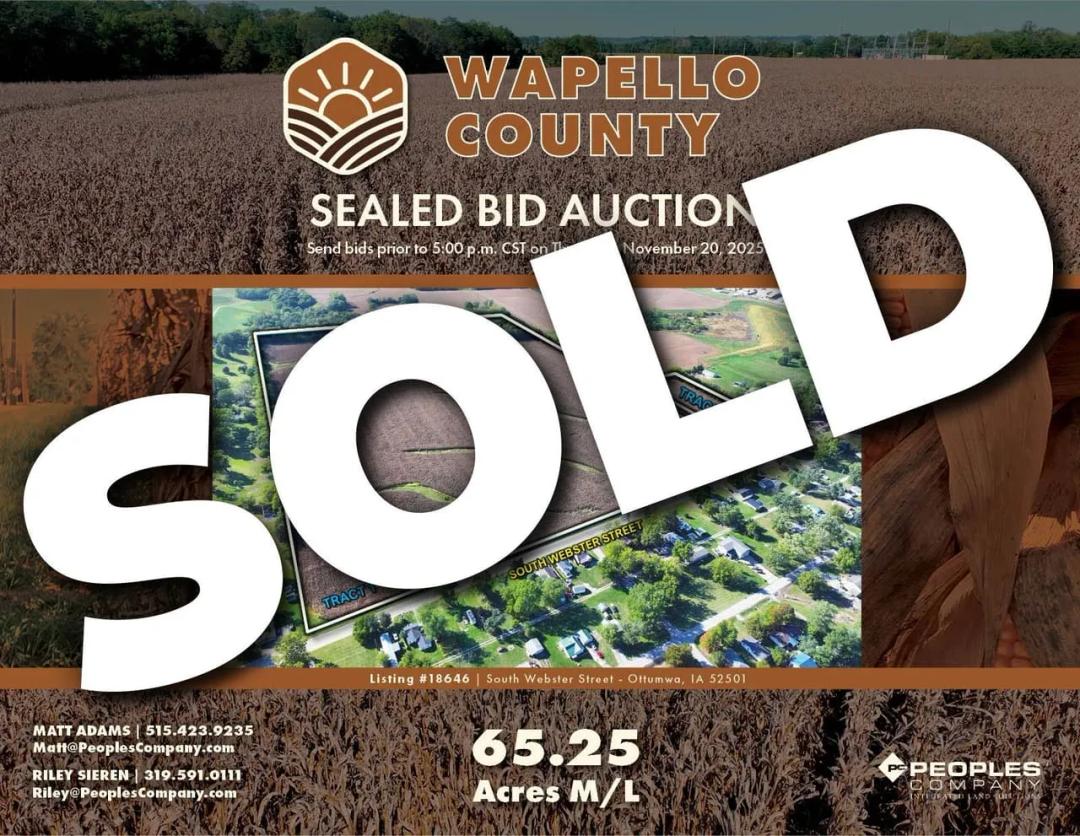 Listing #18646 - 65.25 acres in Wapello County, IA