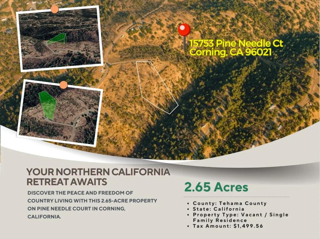 Your Northern California Retreat Awaits – 2.65 Scenic Acres in Tehama County