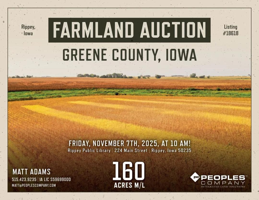 Listing #18618 - 160.00 acres in Greene County, IA