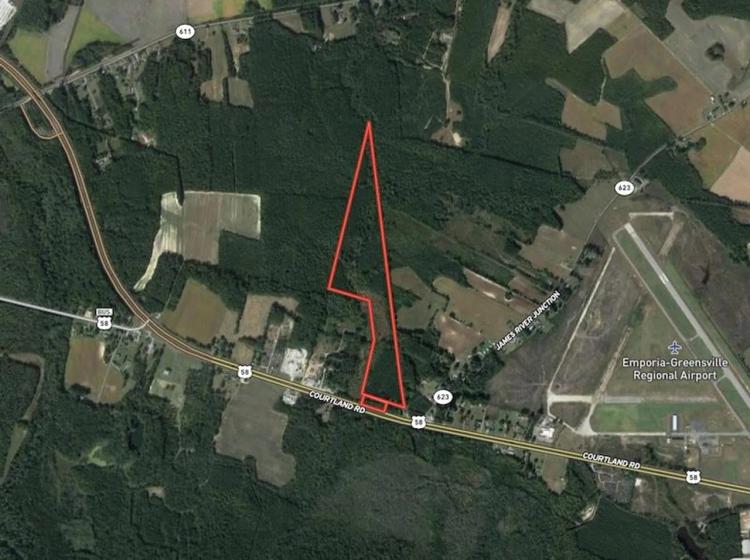 UNDER CONTRACT!!  54 acres of Business & Agricultural Land in Greensville County VA!